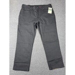 Duluth Trading Co Ballroom Double Flex Flannel Lined Jeans Black 40x30 58410 SYK